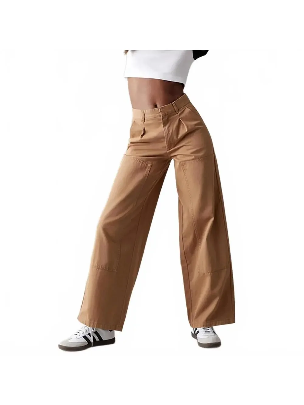 Pacsun Brown Wide Leg Trousers Pants NWT Brown Wash Size 25